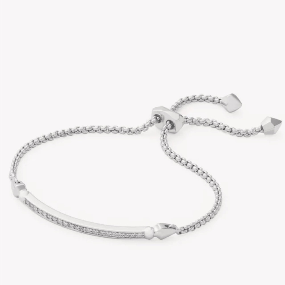 NWT Kendra Scott Ott Adjustable Chain Bracelet in Silver